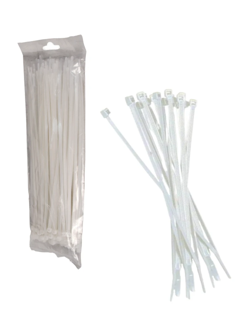 SAXXON CN36X150 - Cincho sujetacable / 3.6 mm X 150 mm / Blanco / Bolsa con 100 piezas / Nylon