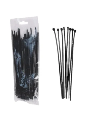 SAXXON CN25X100BK - Cincho sujetacable / 2.5 mm X 100 mm / Negro / Bolsa con 100 piezas / Nylon