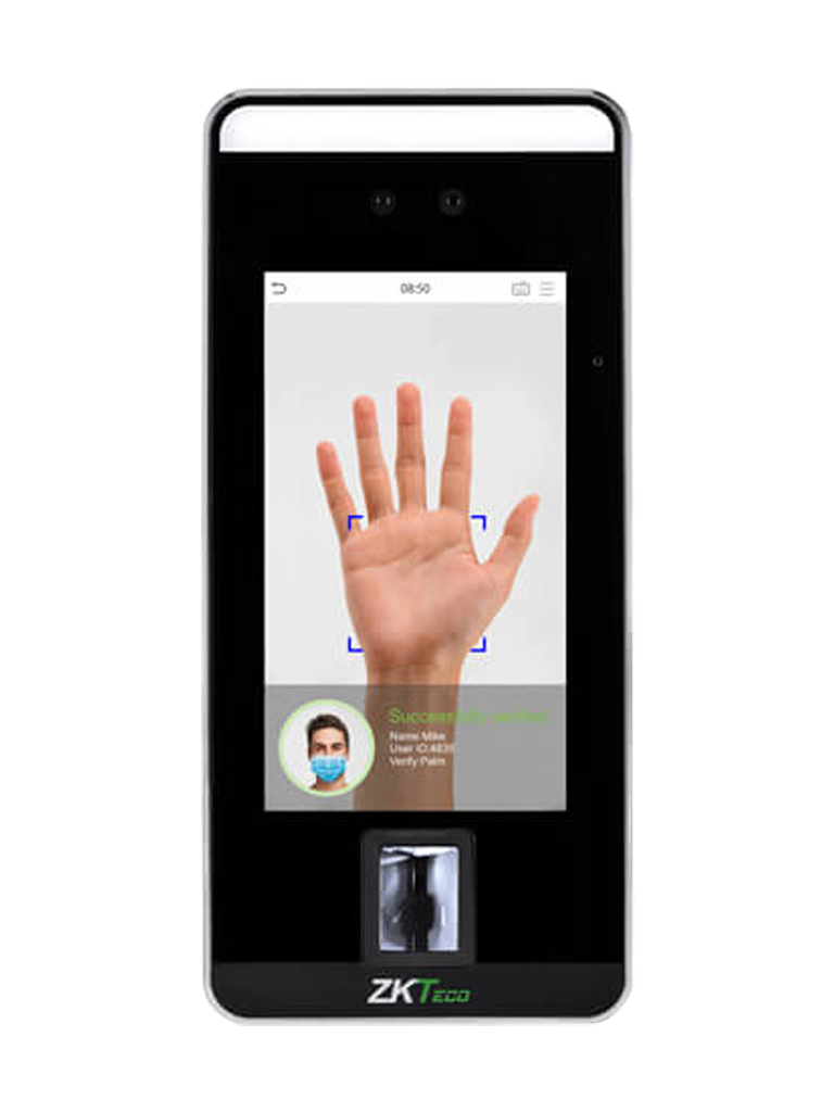 ZKTECO SpeedFaceV5LP - Control de Acceso y Asistencia Visible Light con Autenticación Facial (6000 Rostros), Huella Digital BioID+ (6000), Tarjeta ID 125 KHz (10000), Verificación por Palma (3000), Registro de 200,000 Eventos y Conectividad TCP/IP - Image 4