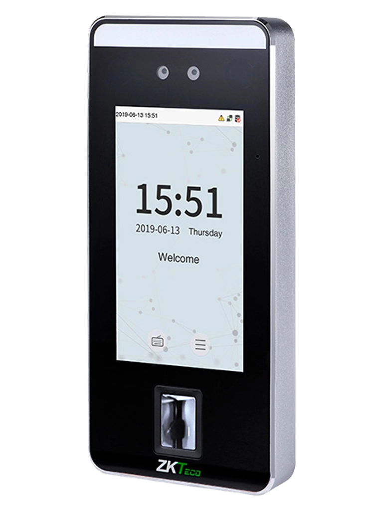 ZKTECO SpeedFaceV5LP - Control de Acceso y Asistencia Visible Light con Autenticación Facial (6000 Rostros), Huella Digital BioID+ (6000), Tarjeta ID 125 KHz (10000), Verificación por Palma (3000), Registro de 200,000 Eventos y Conectividad TCP/IP - Image 2