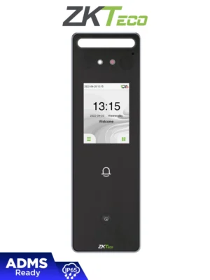 ZKTECO SpeedFaceV3LQR - Control de Acceso y Asistencia Visible Light con Autenticación Facial (500 Rostros), Lectura de QR (3000 Códigos), Registro de 200,000 Eventos, IP65 y Conectividad TCP/IP