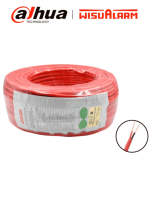 DAHUA 2X18AWG-U- Bobina de 305 metros de cable sin blindaje para alarma de Incendio, Listado por UL, Revestimiento de PVC UL105 °C de alta resistencia al fuego, Fabricado con aislamiento de cloruro de polivinilo UL105 °C altamente ignífugo