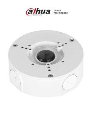 DAHUA PFA130E-Caja de conexiones Dahua, compatible con cámaras de las series HFW, HDW, HDPW, T3A, T2A y T1A. Ideal para una instalación segura y ordenada, asegurando la protección de conexiones en entornos diversos.