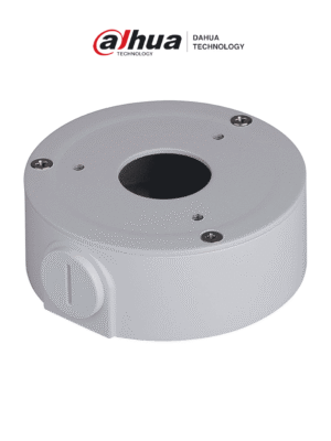 DAHUA PFA134 - Caja de conexiones para cámaras bullet Dahua HFAW1000R, HFAW1100S, HFAW1200RM, HFAW2401S, HFW1120S, HFW1320S y HFW1320SW. Ideal para una instalación ordenada y segura, asegurando una gestión eficiente de cables.