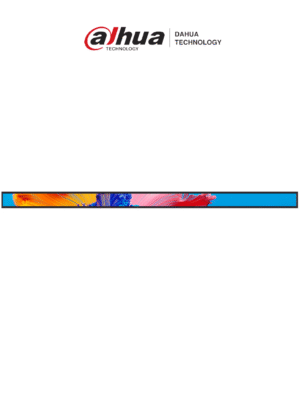 DAHUA DHI-ESL-L471-02 - Pantalla tipo barra LCD de 47.1" para anaqueles ESL / Publicidad de video / Comunicación WiFi / 2 Puertos USB / Imagen a color / Resolución 3840 × 160 / RoHS / Operación 24-7