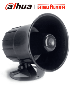 DAHUA WISUALARM DHI-HY-ARA16 - Sirena Cableada Interior, Exterior ≥ 105dB, Instalación Simple 2 Hilos, Alimentación de 12 VCC, Rango de Operación DC 6-13V,