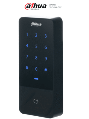 DAHUA DHI-ASI1201E-D-V1 Control de Acceso Independiente con teclado touch y tarjetas ID / 30,000 Usuarios / 60,000 Registros / TCP / IP / Soporta lectora esclavo Wiegand y RS-485 / Uso Exterior IP66/ Salida de voltaje 12v 1A / DSS Pro
