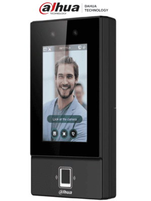 DAHUA ASI6214S-D - Control de acceso con reconocimiento facial/ Pantalla de 4.3 Pulgadas/ Cámara 2 MP/ 6.000 usuarios/ 6.000 rostros/ 6.000 contraseñas/ 6.000 huellas dactilares/ FACT
