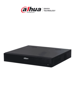 DAHUA DHI-NVR5432-EI - NVR de 32 canales IP 4K con tecnología Acupick, WizSense, y Smart H.265+. Rendimiento de 384 Mbps, 4 bahías para discos duros. IA avanzada. E incluye E/S de alarma y audio
