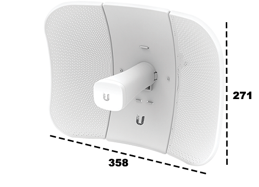 UBIQUITI LITEBEAM AC LBE-5AC-GEN2 - Radio con antena integrada Airmax AC GEN2 5.8GHz diseñada para uso en exteriores con una antena de 23 dBi y una potencia de transmisión de 25 dBm, ofrece un rendimiento de hasta 450 Mbp. - Image 3