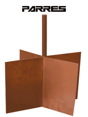 PARRES EP-RH PG Electrodo de puesta a tierra tipo Rehilete, ideal para brindar una mayor área de contacto a tu tierra física.