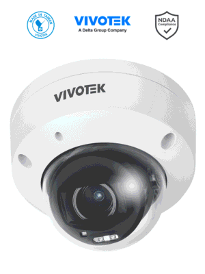 VIVOTEK FD9380-HTV-V2 - Cámara IP domo exterior 5 MP, lente varifocal remoto 2.7-13.5mm, Smart IR 30m, WDR Pro, Ciberseguridad Trend Micro, IA Smart search, Micrófono integrado, IP66/IK10, NDAA, ONVIF