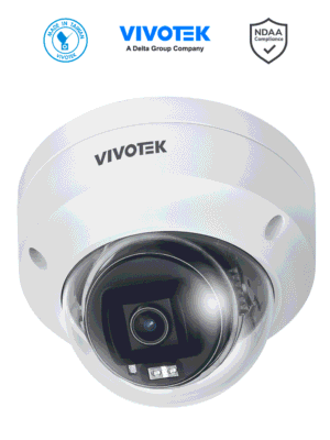 VIVOTEK FD9380-HV-V2 - Cámara IP domo exterior 5 MP, H.265, lente fijo 2.8mm, Smart IR 30m, WDR Pro, IA Smart Search, ciberseguridad Trend Micro, Ranura MicroSD, protección IP66/IK10, NDAA, ONVIF