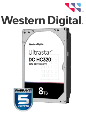 WESTERN HUS728T8TALE6L4 - Disco duro de 8 TB HC320 / Serie ULTRASTAR / Recomendado para servidores / Videovigilancia / Sin limite de bahias / 7200RPM / SATA 3 / 6GBS / 256MB