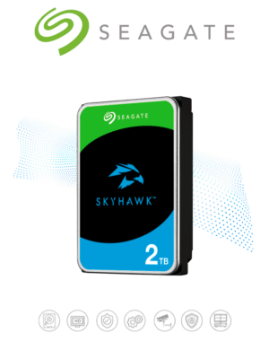 SEAGATE ST2000VX017 - Disco duro de 2TB / SkyHawk / 6Gbit/s / 3.5" / SATA III / 5400RPM/ 256 CACHE / Recomendado para videovigilancia /