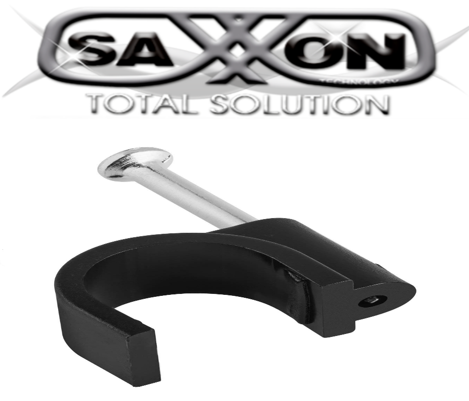 SAXXON GRA955N- Bolsa de 50 grapas de pared/ Color negro/ Diametro: 6mm / Con clavo de 3/4 para concreto de alta resistencia - Image 3