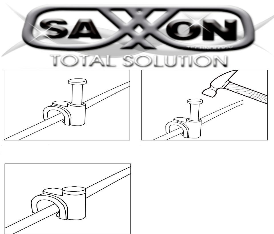 SAXXON GRA955N- Bolsa de 50 grapas de pared/ Color negro/ Diametro: 6mm / Con clavo de 3/4 para concreto de alta resistencia - Image 2