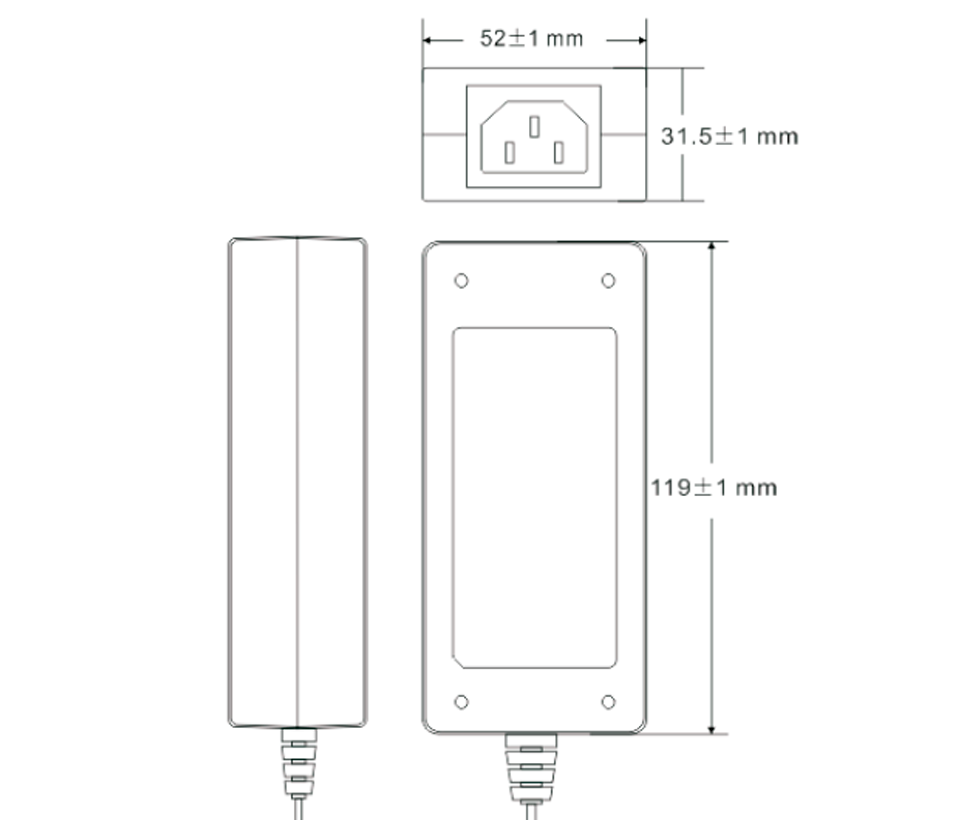 SAXXON PSU1204D - Fuente de poder regulada de 12 Vcc 4.1 Amperes/ Con Cable de 1.2 Metros/ Para Usos Multiples: Sistemas de CCTV, Acceso, ETC/ Certificación UL/ - Image 2