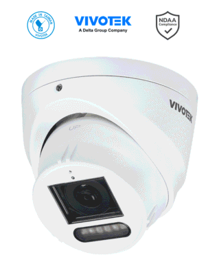 VIVOTEK IT9383-HVW - Camara IP domo exterior 5 MP, Smart IR y Luz Blanca 30mts , WDR Pro, Lente Fijo 2.8 mm , Micrófono Integrado, Smart VCA, Deep Search, Protección IP66, IK10, SNV, Ciberseguridad Trend Micro, NDAA, ONVIF