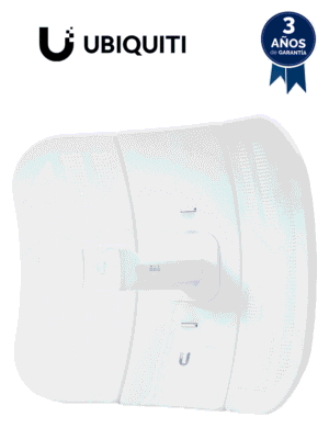 UBIQUITI LiteBeam M5 LBE-M5-23 - Radio (CPE) airMAX M5 operando en 5 GHz (5150 - 5875 MHz) con antena integrada de 23 dBi y potencia de transmisión de 25 dBm. Cuenta con 1 puerto Ethernet (10/100), ofrece un rendimiento de hasta 100 Mbps.