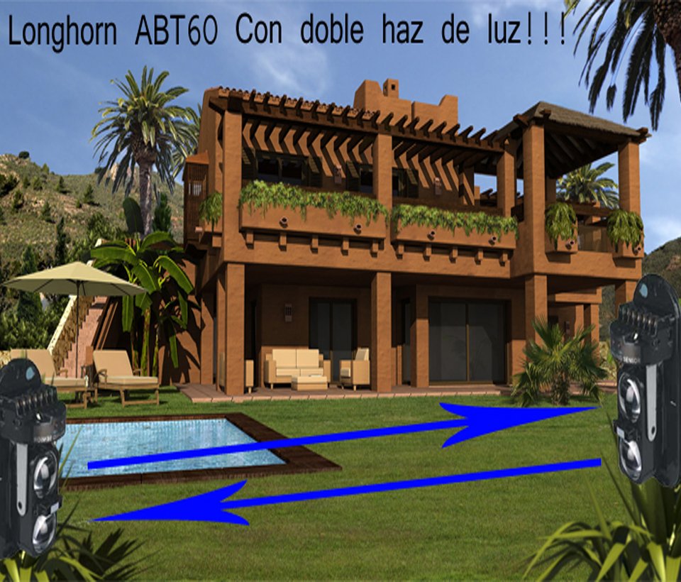 IHORN ABT60- Detector por doble haz de luz (fotocelda) / Distancia hasta 60 Mts / Velocidad de respuesta 50mS / 12 VDC compatible con paneles IHORN / RISCO / DSC / BOSCH - Image 2