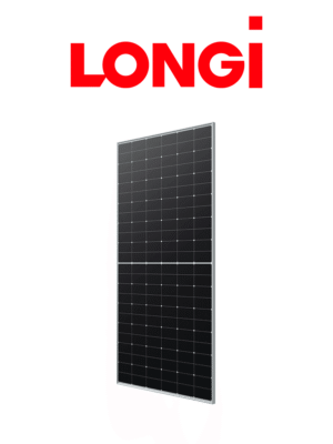Modulo solar LONGI HIMO 7 Bifacial - LR8-66HDG - 615W - Módulo Solar 615W / Bifacial / HALF CELL / Marco de aleación de aluminio anodizado / 132 Celdas / Conector MC4 / Protección IP68