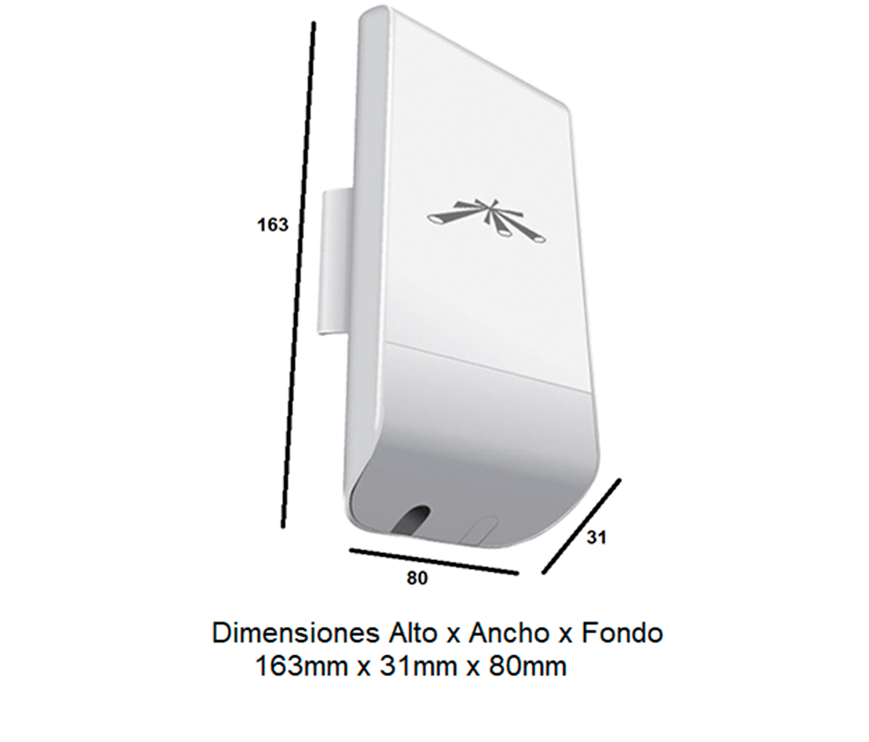 UBIQUITI NANOSTATION LOCOM5 - Radio Airmax 5.8GHz para exteriores con antena integrada tipo panel de 13 dBi, MIMO, potencia de 23 dBm y rendimiento de hasta 150 Mbps. - Image 4