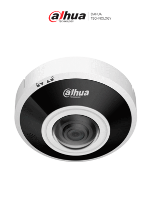 DAHUA DH-IPC-EBW5641P-AS-Cámara IP Fisheye/ 6MP/WizMind/ WDR/Heatmap/conteo de personas/protección perimetral/ LED IR integrado 15m/ deep learning/ E&S Alarma y Audio/ Ranura para tarjeta Micro SD de hasta 1 TB/ Audio bidireccional/ PoE/IK10