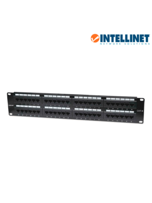 INTELLINET 560283 - Panel de parche Cat6 de 48 puertos, UTP, 2U