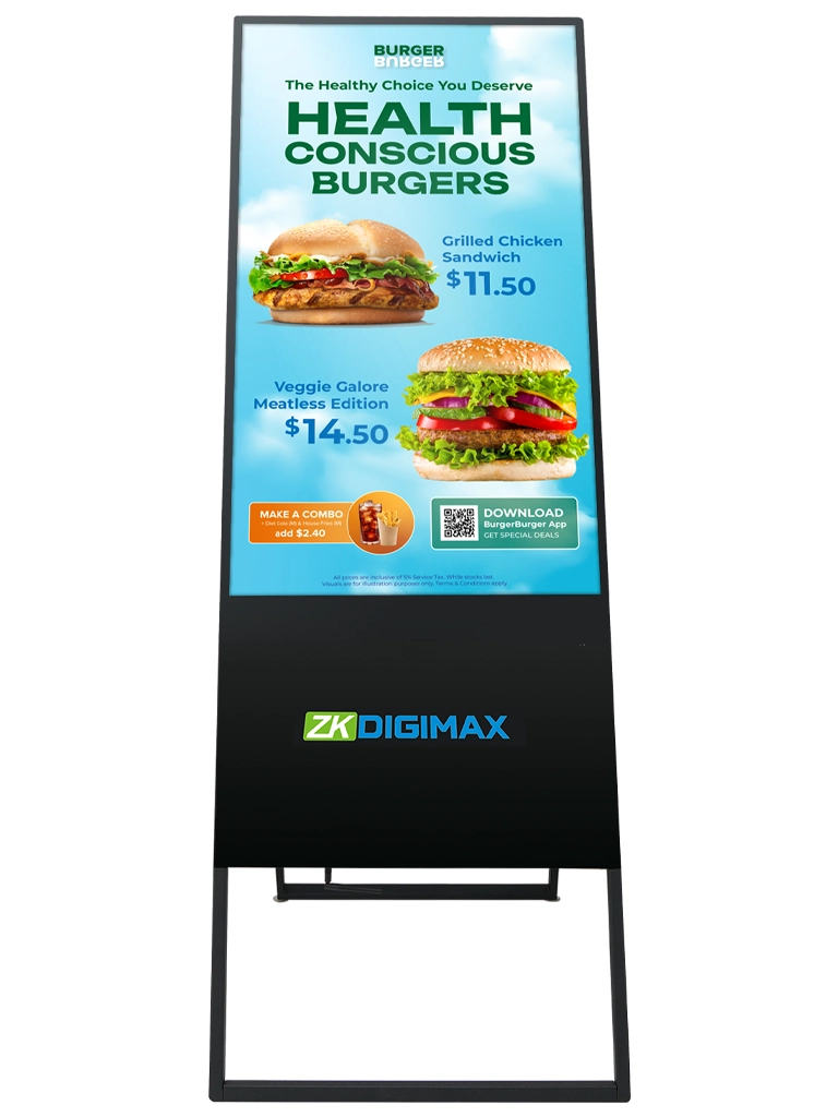ZKDIGIMAX DG03A2F43 – Pantalla LCD de 43" tipo Banner Vertical, Full HD, Android 11, Brillo 350 nits, Vida útil +30,000 h, Ideal para Publicidad Digital en Retail y Servicios - Image 5