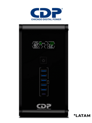 CDP R-Smart1210 - UPS / 1200VA / 720W / Pantalla LCD / 10 Terminales de salida / 5 Contactos con respaldo y AVR / 5 con supresión de picos