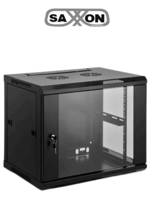 SAXXON SA660901 - Gabinete de pared de 9 UR, fijo, capacidad de carga de 60 Kg. Dimensiones: 60x60x50 cm.