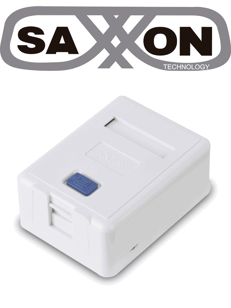 SAXXON A1661 - Caja de montaje en superficie para jack UTP / 1 Puerto / Con etiqueta