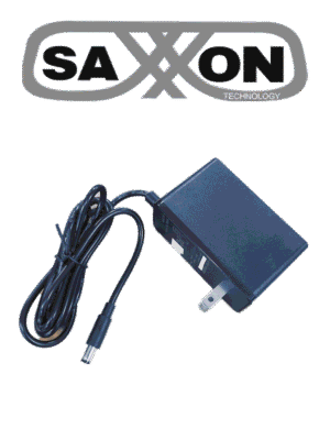 SAXXON KA18F1201500USH - Fuente de Poder Regulada / 12 Vcc 1.5 Amper / Conector Macho / Voltaje de Entrada: 100-240V / Ideal para Cámaras de CCTV, Controles de Acceso y Asistencia