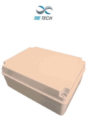 SBETECH OP240190160 - Caja plástica con tapa opaca de 24x19x16 cm multiusos, IP66, fabricada en material autoextinguible y resistente a la abrasión
