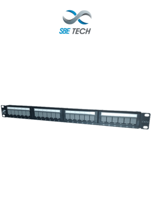 SBETECH PPC624P - Panel de parcheo categoría 6/24 puertos