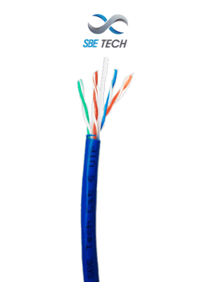 SBE TECH SBE-UTPC6UCERT-BL-NP - CABLE UTP CAT6/ 100% COBRE/CAJA 305 METROS/ COLOR AZUL/ 23 AWG/ SEPARADOR CENTRAL/