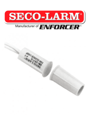 Seco-Larm SM2075QW - Contacto magnético blanco GAP 3/8" de empotrar tipo taquete Compatible paneles DSC / RISCO / BOSCH