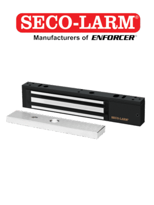 E941SB600PQ - Cerradura Electromagnética de 600 lb / Sensor de adherencia / LED de estado / Voltaje Dual 12/24 VDC / Homologada UL