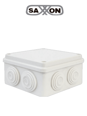 SAXXON SXWD015-7 - Caja de conexiones con 7 entradas / PVC libre de halógenos / Compatible con cámaras Bulet y Domo / Dimensiones internas 150 x 150 x 70 mm (Ancho x Alto x Fondo)