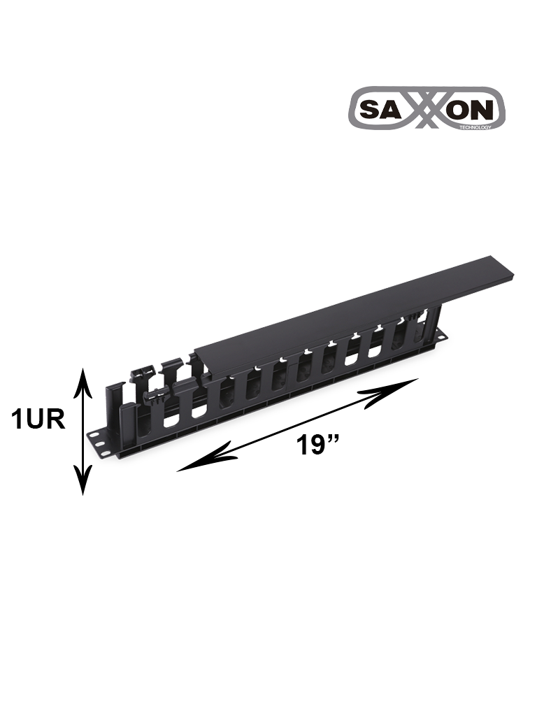 SAXXON J6068 - Organizador de cable horizontal para rack / Un lado / Plastico / 1U - Image 2