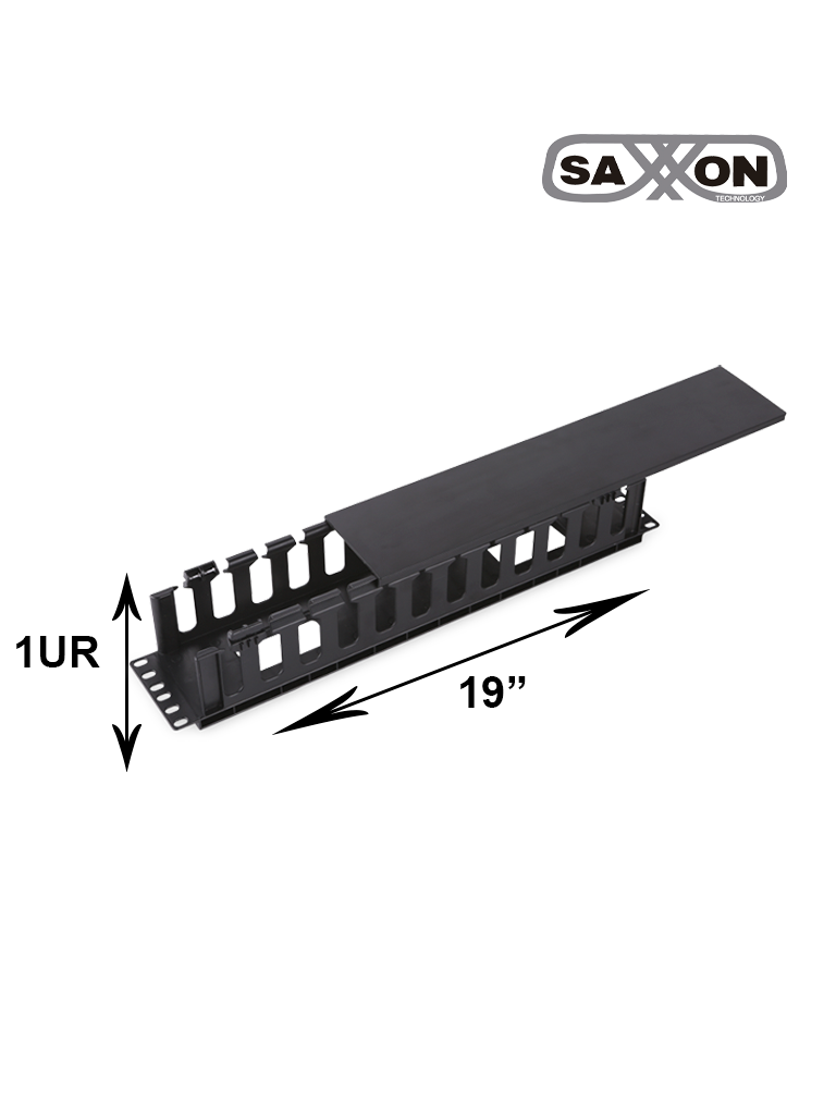 SAXXON J6069 - Organizador de cable horizontal para rack / Un lado / Plastico / 2U - Image 2