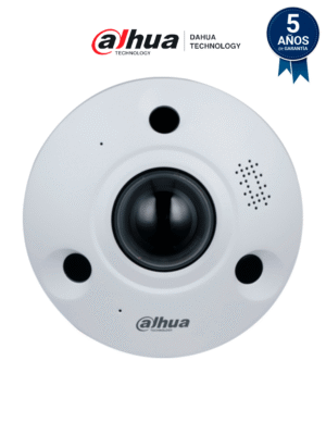 DAHUA IPC-EBW81242N - Cámara IP Fisheye 12 MP, lente 1.85 mm, visión 360°, IR 10 m. IA WizMind con conteo y análisis de personas, mapas de calor. PoE, DWDR, H.265, IP67, IK10. Incluye E/S de alarma y audio. Ideal para vigilancia integral y detallada.