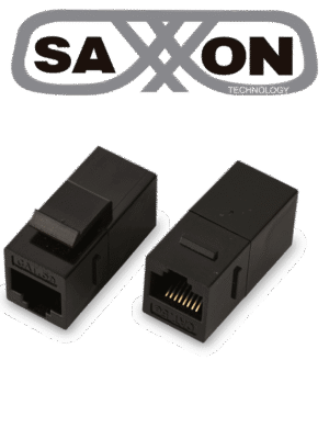 SAXXON M225 - Cople RJ45 / RJ45 Hembra a RJ45 hembra / CAT 5E / Color negro