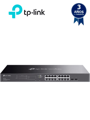 TP-LINK TL-SG2218P - Switch inteligente de 16 puertos POE+ Gigabit JetStram , 2 puertos SFP , POE 802.3at/af , 150W totales , Gestión centralizada con OMADA , soporta QoS L2/L3/L4 y snooping IGMP , IPV6 , ACL , DHCP Snooping, 802.1X.