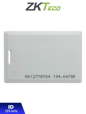 ZKTECO IDCARDKR2K - Tarjeta ID con Frecuencia de 125 kHz, Tipo Clamshell (Perforada y Con Grosor de 1.88 mm) con Folio Impreso