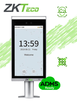 ZKTECO FACEDEPOT7BLCH - Terminal de Control de Acceso Facial / Interior / Base para Torniquete / 10,000 Rostros / 200,000 Registros / Pantalla 7” / Reconocimiento a 2m / Visible Light / Linux