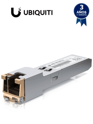 UBIQUITI UACC-CM-RJ45-1G - Modulo de Fibra UFiber/ Convertidor de SFP a RJ45/ 1000Mbps/ Distancia de hasta 100m de Conexión