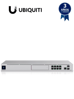 UBIQUITI UDM-PRO - UniFi Dream Machine Pro con 1 puerto WAN 10G SFP+, switch de 8 puertos Gigabit RJ45 y bahía para dis duro de 3.5", en formato 1UR.