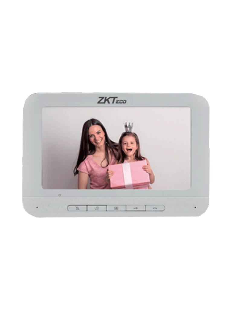 ZKTECO VDPIB3 - Monitor LCD de 7 pulgadas para Videoportero Analógico / Conexión mediante 4 Hilos / Resolución 800*480 píxeles / Imagen Nítida / Botón de NO Molestar / Hasta 25 Tonos Diferentes - Image 3